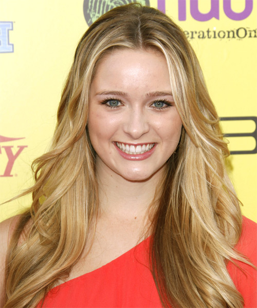 Greer Grammer Long Straight    Golden Blonde   Hairstyle   with Light Blonde Highlights