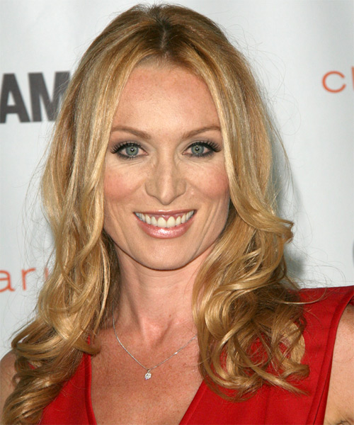 Victoria Smurfit Long Wavy    Golden Blonde   Hairstyle   with Light Blonde Highlights