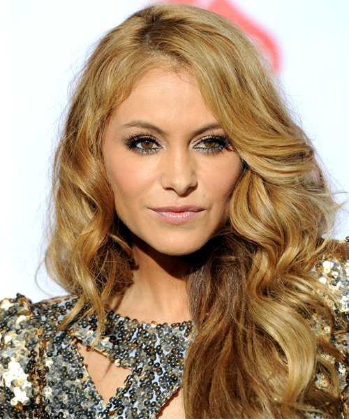 Paulina Rubio Long Wavy    Golden Blonde   Hairstyle