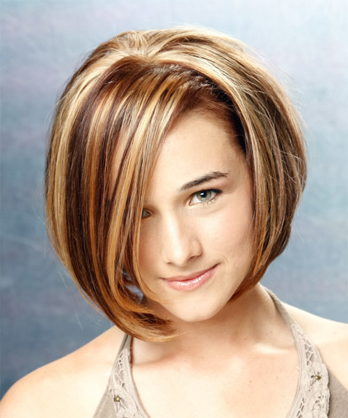 Medium Straight   Dark Blonde Bob  Haircut