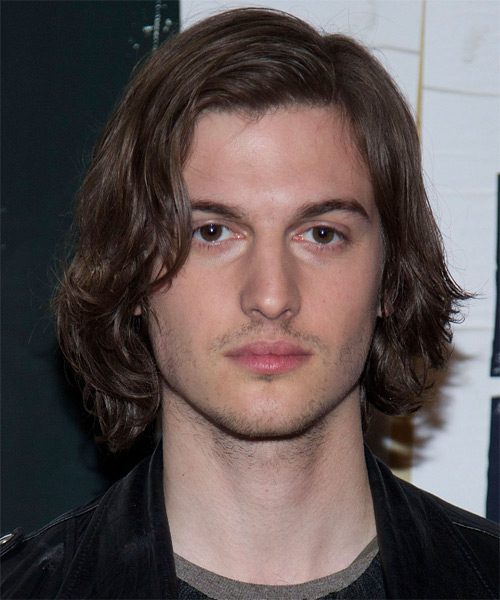 Peter Vack Long Wavy    Chocolate Brunette   Hairstyle with Side Swept Bangs