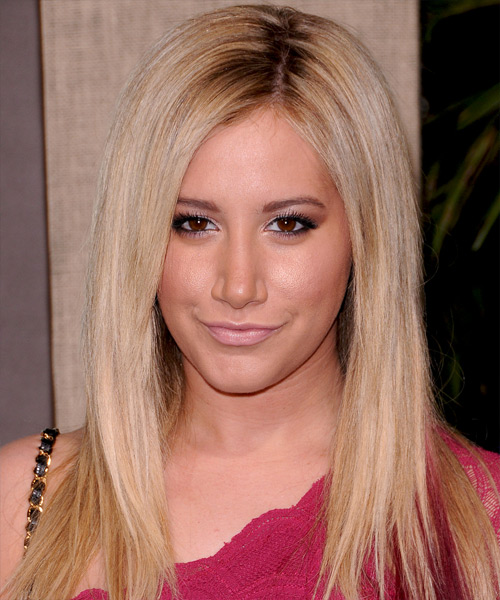 Ashley Tisdale Long Straight   Light Copper Blonde   Hairstyle