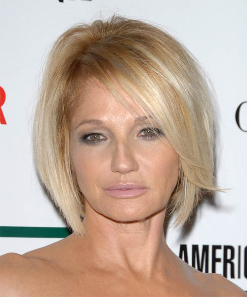 Ellen Barkin Medium Straight   Light Blonde Bob