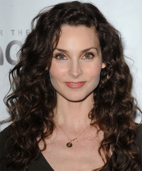 Alicia Minshew Long Curly   Dark Chocolate Brunette   Hairstyle