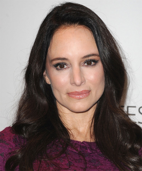 Madeleine Stowe Long Straight   Black    Hairstyle