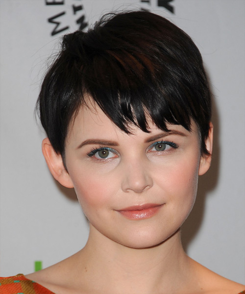 Ginnfer Goodwin Pixie Hairstyle with Layered Bangs