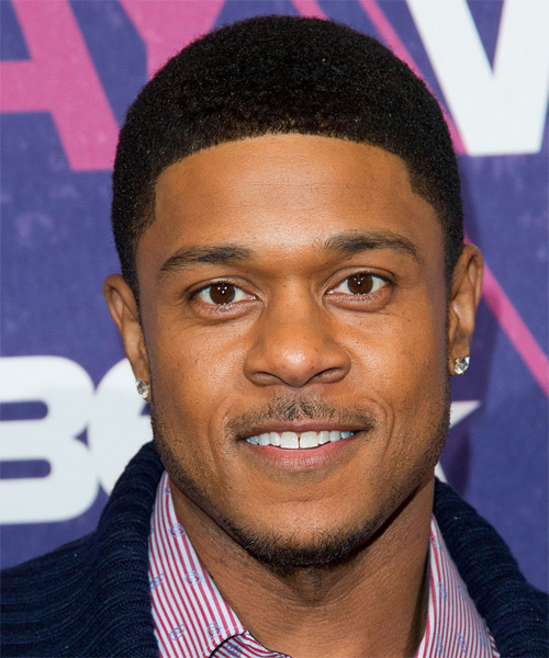 Pooch Hall Short Curly   Black    Hairstyle with Blunt Cut Bangs