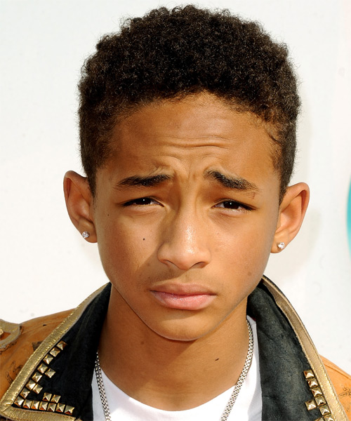 Jaden Smith Short Curly Casual Afro Hairstyle - Black Hair Color