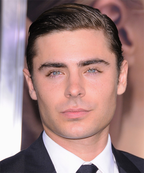 Zac Efron Short Straight   Dark Brunette