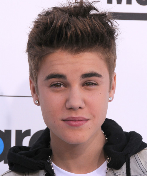Justin Bieber Short Straight   Dark Brunette   Hairstyle