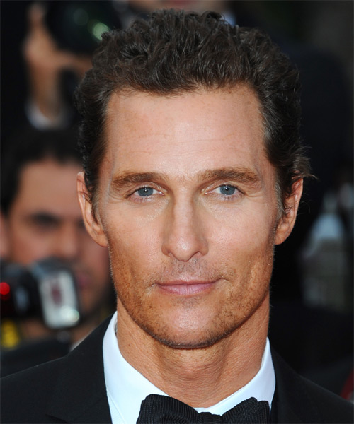 Matthew McConaughey Short Curly    Brunette   Hairstyle