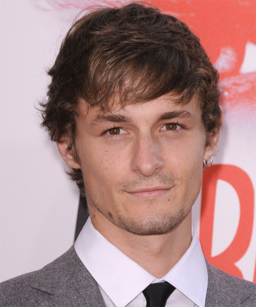 Giles Matthey  Medium Straight    Brunette   Hairstyle with Side Swept Bangs