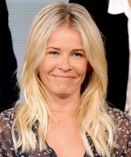 Chelsea Handler  Long Straight   Light Champagne Blonde     with Light Blonde Highlights