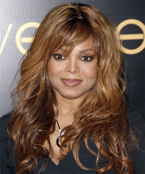 Janet Jackson Long Wavy     Hairstyle