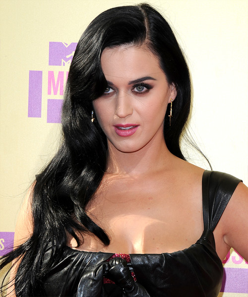 Katy Perry Long Wavy   Black