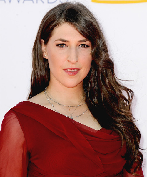 Mayim Bialik Long Wavy   Dark Brunette