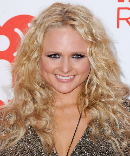 Miranda Lambert Long Curly    Golden Blonde   Hairstyle   with Light Blonde Highlights