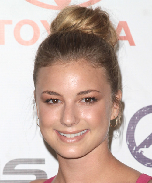 Emily VanCamp  Long Straight    Champagne Blonde  Updo    with Light Blonde Highlights