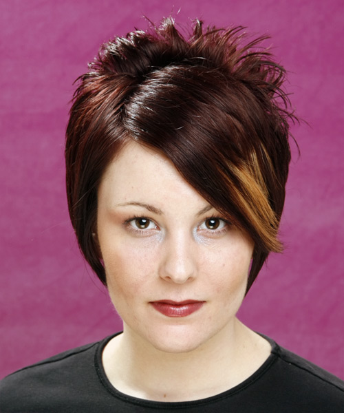  Sleek Mocha Brunette Hairstyle With Height - side view
