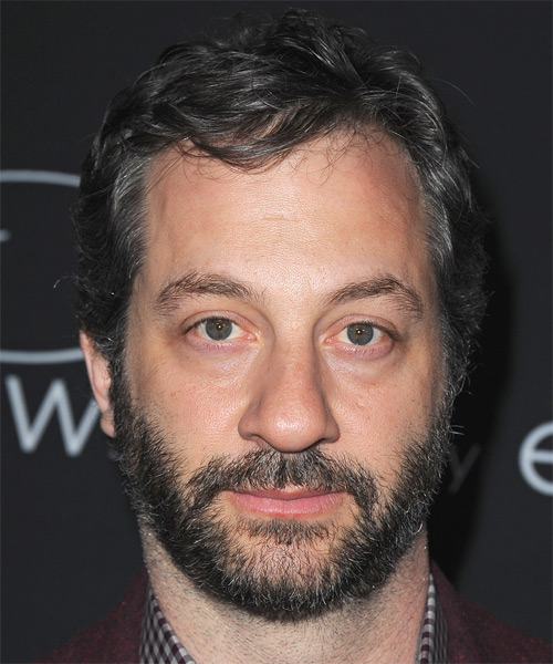 Judd Apatow Short Straight   Dark Grey   Hairstyle