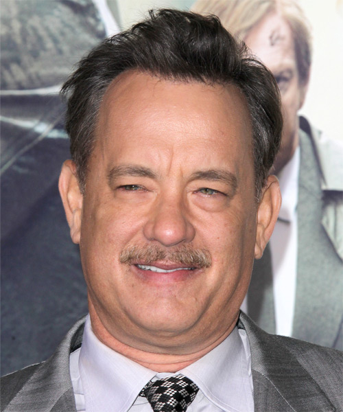 Tom Hanks Short Straight   Dark Grey   Hairstyle