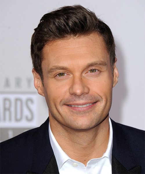 Ryan Seacrest Short Straight Formal Hairstyle - Brunette Hair Color