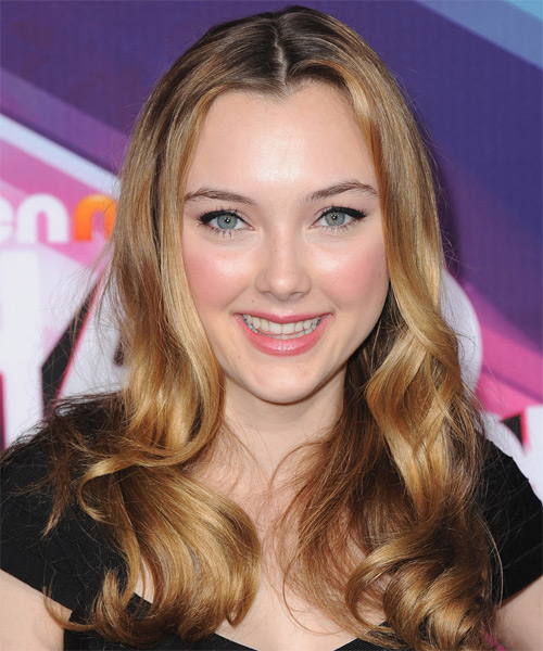 Victory Van Tuyl Long Wavy   Dark Golden Blonde   Hairstyle   with  Blonde Highlights