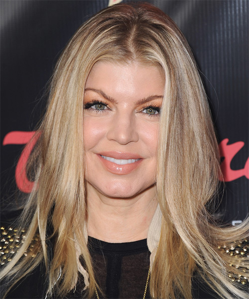 Fergie Long Straight    Blonde     with Light Blonde Highlights