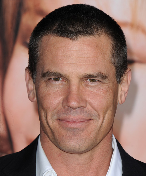 Josh Brolin Short Straight   Dark Brunette