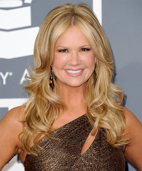 Nancy O Dell Long Straight    Golden Blonde   Hairstyle   with Light Blonde Highlights