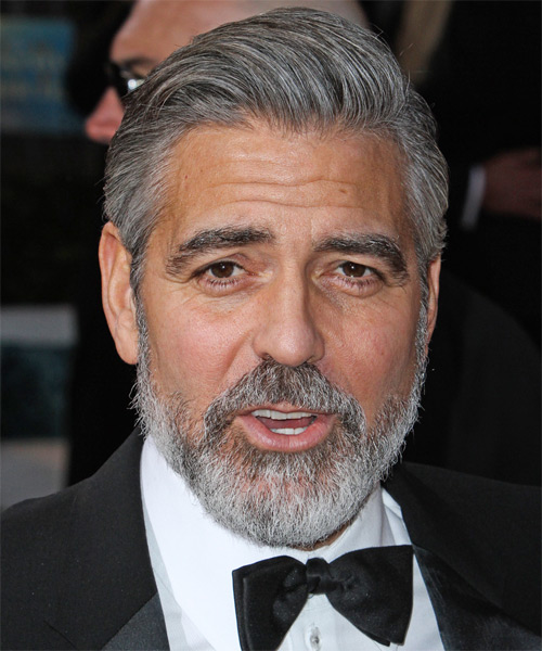 George Clooney Short Straight   Light Grey   Hairstyle