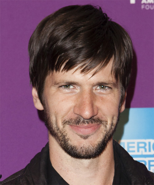 Chris Cole Medium Straight   Dark Chocolate Brunette   Hairstyle with Side Swept Bangs