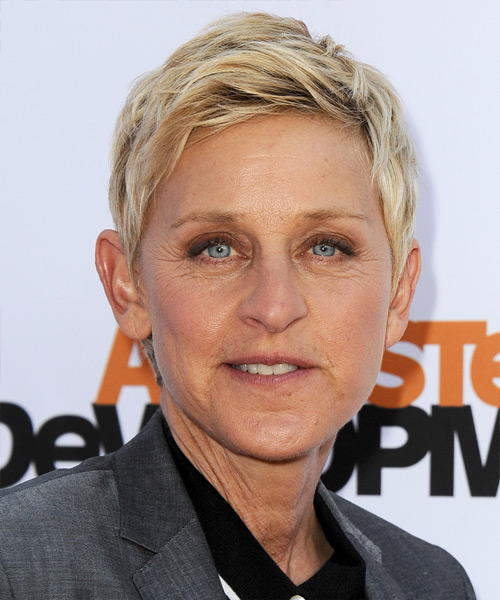 Ellen DeGeneres Short Straight   Light Blonde