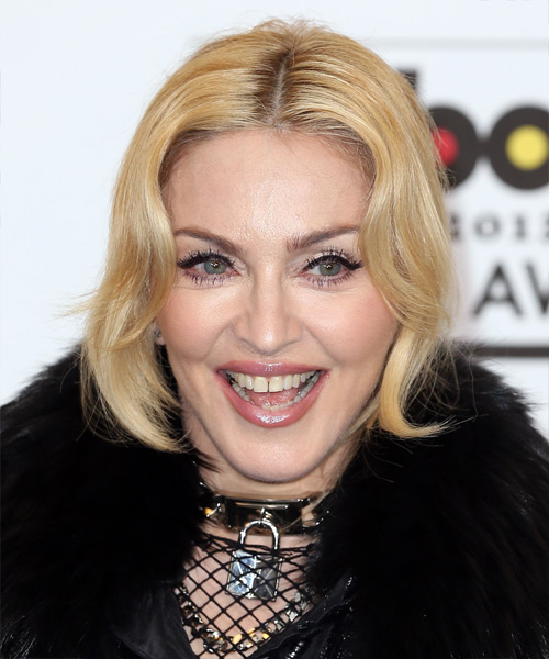 Madonna  Long Straight    Updo Hairstyle
