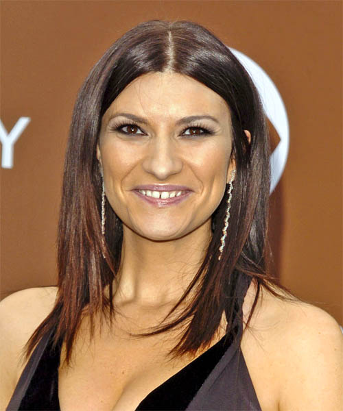 Laura Pausini Long Straight     Hairstyle