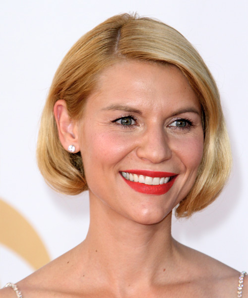 Claire Danes Short Straight Blonde Bob Haircut