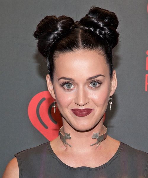 Katy Perry Long Straight    Updo Hairstyle