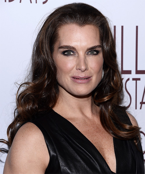 Brooke Shields Long Wavy    Mocha Brunette   Hairstyle