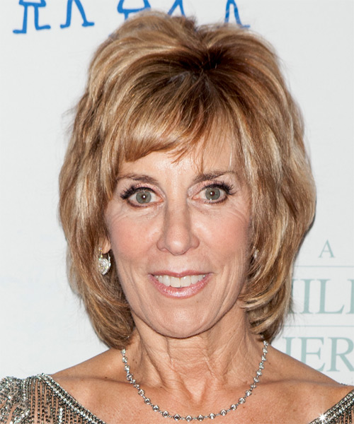 Nancy Spielberg Short Straight   Dark Golden Blonde     with Light Blonde Highlights