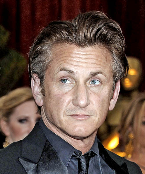 Sean Penn Short Straight Hairstyle