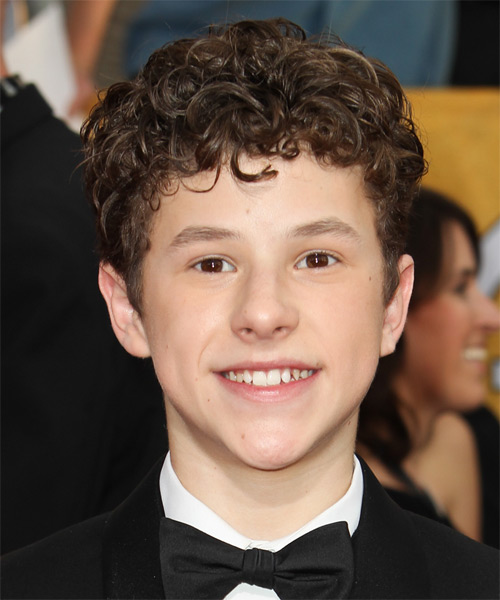 Nolan Gould Short Curly    Chocolate Brunette   Hairstyle