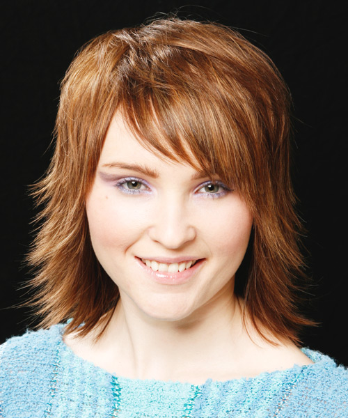 Medium Straight   Light Chestnut Brunette   Hairstyle