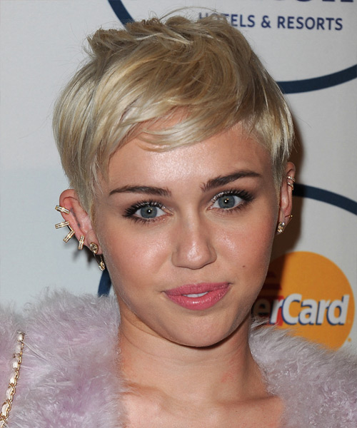 Miley Cyrus Short Straight   Light Honey Blonde