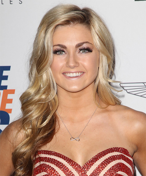 Lindsay Arnold Long Wavy    Blonde   Hairstyle