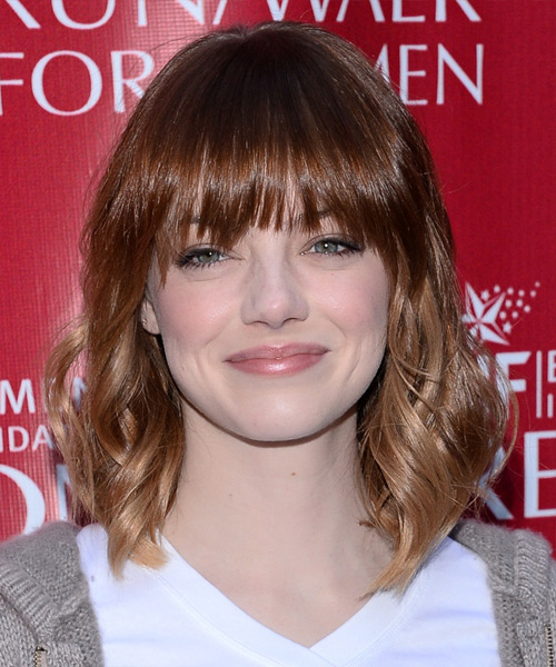 emma stone medium hair