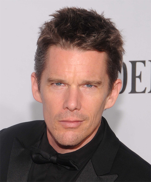 Ethan Hawke Short Straight    Brunette   Hairstyle