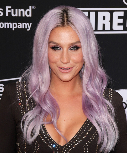 Kesha Long Wavy   Purple    Hairstyle