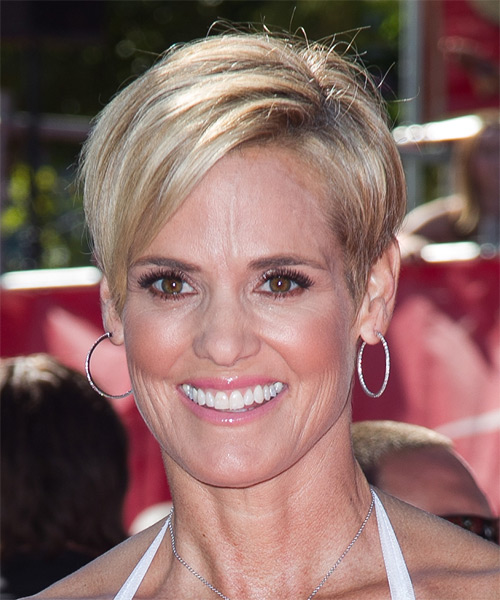 Dara Torres Short Straight    Blonde     with Light Blonde Highlights