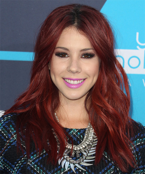 Jillian Rose Reed Long Wavy    Bright Red   Hairstyle