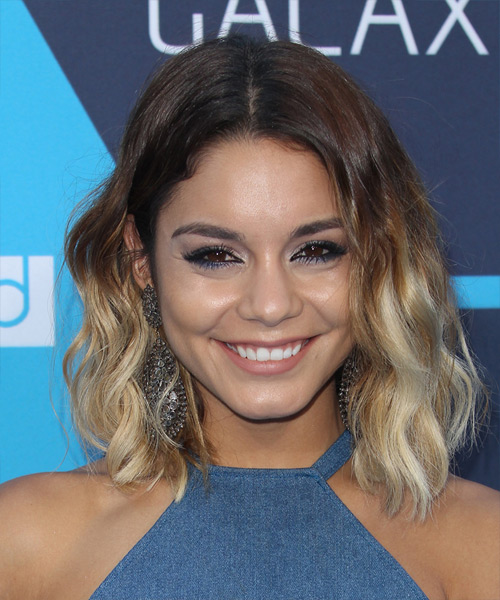 Vanessa Hudgens Medium Wavy Chocolate Brunette And Light Blonde